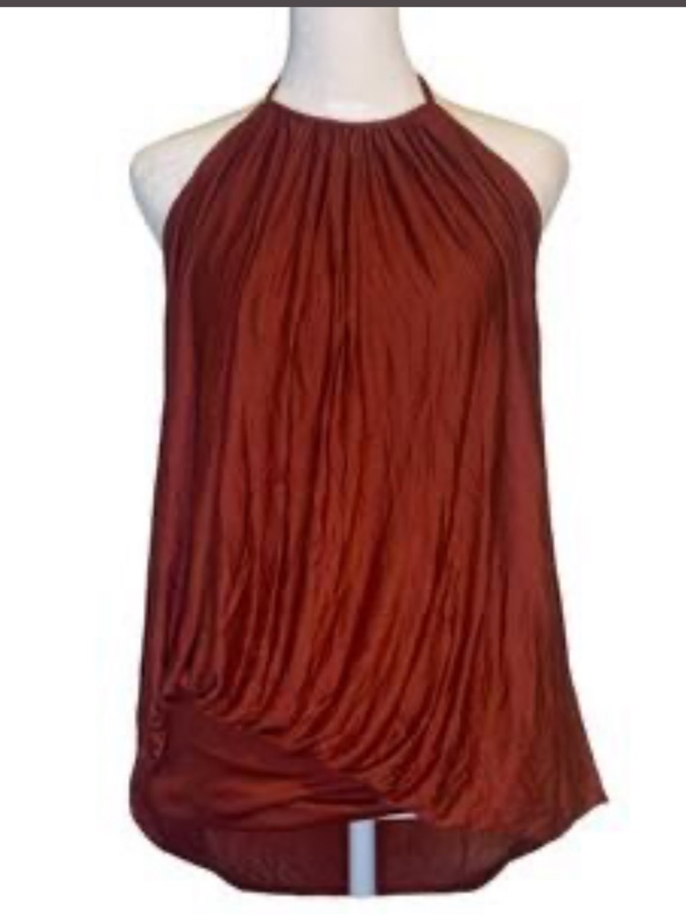 White House Black Market Rust Red Halter Top Small